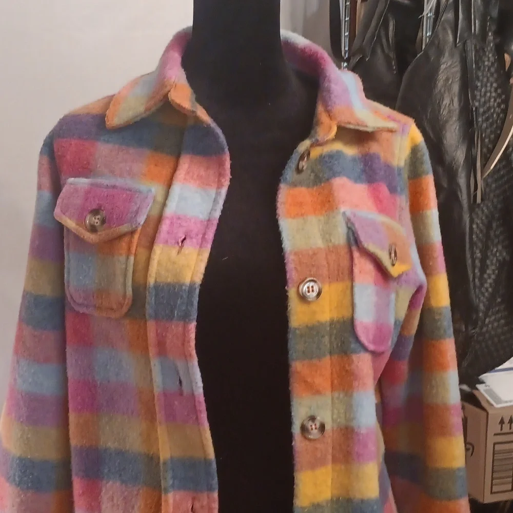 BKE Multicolor Plaid Girls Jacket
